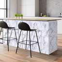 Arthome White Marble Contact Paper - Peel and Stick Wallpaper - Self-Adhesive & Removable Wall Paper for Furniture Desk, Kitchen Countertop, Cabinet, Shelf Liner, Wallcovering, (35.4"x120")