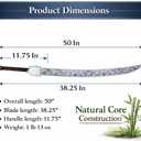 50" Split Soul Style Samurai Sword Prop, Fantasy Katana Cosplay Natural Core Construction for Halloween, LARP, Display