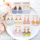 TAINSKY Macrame Polymer Clay Cutters, 14 Shapes Raffia Polymer Clay Cutters for Earrings Making, Tassels Polymer Clay Cutters, Boho Macrame Clay Cutters for Polymer Clay Jewelry