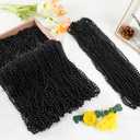 100 PCS Black Bead Necklaces, Black Mardi Gras Beads, New Year Eve Necklaces, 33 Inch Round Halloween Beaded Necklaces, Party Beads for Mardi Gras, Christmas, Halloween, New Year Party Favors