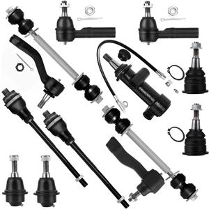 SCITOO 13pcs Suspension Kit Ball Joint Tie Rod Ends Parts Control Arms Pitman Arm-4 Groove Spline fit 2001-2010 for GMC Sierra 2500 HD 1999-2007 for Chevy Silverado 1500 4WD 4x4