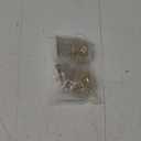 QCAA Oval Turn Cabinet Latch, for Cupboard & Other Furniture, Large, Brass Plated, 4 Pack