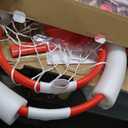 GoSports Splash Hoop 360 Floating Pool Basketball Game, Includes Hoop, 2 Balls and Pump, 20" x 20" x 22", Red.