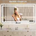 30"x55" LED Bathroom Mirror with Lights, Anti-Fog, Backlit + Front Lit, Dimmable, Led Vanity Mirror for Wall, Lighted Bathroom Mirror, 3 Colors, Shatter-Proof Tempered Glass
