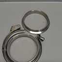 4 Inch Quick Release V Band Clamp with Female Male Flange-Stainless Steel 304 1 Pack