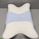 Cervical Pillow for Neck and Shoulder Pain Relief - Ergonomic Neck Pillow for Sleeping, Contour Memory Foam Pillows Side Sleeper Pillow for Neck Support, Bed Pillow for Side Back Stomach Sleepers (White & Blue)