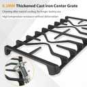 Upgraded WB31X27151 Side Stove Grate Replacement for Ge General Electric Stove Parts,WB31X24736 Cast Iron Burner Cooking Grate Rack for General Electric JGBS66REKSS JGB735SPSS Stove Rack,2 Pack