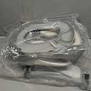 3-in-1 Toddler Potty Training Toilet Seat with Foldable Ladder  Adjustable Toddler Toilet Seat for Boys & Girls with Soft Cushion, Ergonomic Backrest, Non-Slip Pedal and Safety Grips (White & Gray)