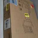 Farmhouse XXL End Table with Charging Station, Side Table with USB Ports and Outlets, Nightstand with Drawer and Glass Door Storage, Cherry Bedside Tables for Living Room, Bedroom, Office