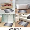 OLANLY Bathroom Rugs Sets 4 piece, Soft Microfiber Absorbent Bath Mat, U-Shaped Contour Toilet Mat and Toilet Lid Cover, Quick Dry, Machine Washable, Toilet Cover and Rug Set for Bathroom, Grey, Size: 30" X 20" + 24" X 16" + 24" X 20" + 17.5" X 15"
