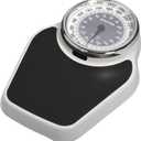 Salter Pro-Helix Professional Oversized Bathroom Scale with Black Vinyl Anti-Slip Bath Mat, 400 LB Capacity, Analog Scale, 18.25" x 13.0" Black/White