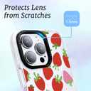 ChiCaseVer for iPhone 14 Case, Cute Strawberry Daisy Pattern, Military-Grade Drop Protection, Cute Soft Slim TPU Protective Cover with Camera Protection for Women & Girls