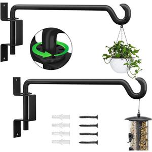 Swivel Plant Hanger - Outdoor & Indoor, Rotatable Design, 12 Inch 2 Pack