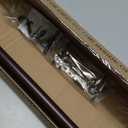 36-72 Inches Curtain Rods for Window, Vimayta 1 Inch Diameter Drapery Rod with Resin Finials, Ideal Adjustable Heavy Duty Single Curtains Rod for Bedroom, Living Room Decoration, Matte Brown