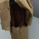 Lightnpro Wooden Dog Gate -Foldable Freestanding Pet Gate for Indoor Use, Adjustable Safety Barrier for Dog, Puppies & Small Pets, for Stairs & Doorways- 24" Height 18" Wide (4 Panel) Natural Burnt