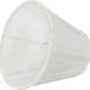 Aspen Creative 33112 Small Pleated Empire Shape Chandelier Clip-On Lamp Shade, White, 3" Top x 5" Bottom x 4-1/4" Slant, 3" Top X 5" Bottom X 4 1/4" Slant Height