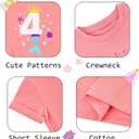 Lovekider Girls Birthday T Shirts Cotton Short Sleeve T-Shirts Tee Party Clothing 3-6 Years