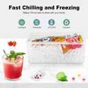 Mini Ice Cube Trays for Freezer, Small Round Ice Cube Molds 104x3 PCS Tiny Pebble balls, Crushed Ice Trays with Lid & Bin, Easy Release Nugget Ice Ball Maker for Chilling Drink, Coffee, and Juice