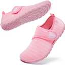 Racqua Kids Water Shoes Boys Girls Quick Dry Barefoot Lightweight Beach Sport Aqua Shoes Swim Pool Walking Surfing Boating Shoes Big Kid Pink 2, 33