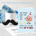 3 x FLYAB Stepdad Fathers Day Card - 5.5"x8" Gold Foil Happy Fathers Day Gift with Envelope Got My Back Gift Card for Him Men Dad New Dad from Daughter Son Kids