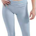 SUUKSESS Women 2 Piece Lounge Sets Going Out Y2K Foldover Pants Matching Pajamas (Large, Light Blue)