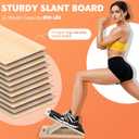 Slant Board for Calf Stretching, Adjustable Wooden Calf Stretcher Incline Board, Calf Stretch Board for Squats Leg Knees Heel Ankle Stretching, 15.5 x 11.6 x 1.45 inches