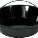 Ash Can with Handle Compatible with XL Big Green Egg,Charcoal Ash Collector Must Haves Green Eggs Accessories Carbon Steel Ash Pot with Enamel Coating Steel Folding Handle Kamado Ash Basket