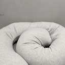 1 MIDDLE ONE Pregnancy Pillow, C Shaped Full Body Pillow for Maternity Support, Pregnant Women Sleeping Pillow with Jersey Cover (Light Grey)