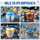 90 Pcs Disposable Christmas Cups 9 oz Hard Plastic Drinking Cups Christmas Tree Clear Wine Glasses Xmas Tree Tumblers for Holiday Coffee Drinking Hot Cold Party Supplies (Gold,Silver,Blue)