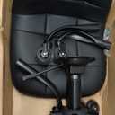 Rolling Shop Stool with Wheels, Rolling Stool with Back Support, 360 Swive Garage Chair, Height Adjustable Chair 330lb Heavy Duty for Spa Salon Massage Home Office Tattoo (Black)