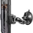 Universal Mirror Shower Phone Holder, Multi-Directional Dual 360 Degree Rotating Suction Cup Phone Wall Mount stand, Tiktok Youtube Vlog Video Recording Kit, airplane travel essentials accessories (Black)