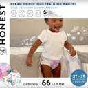 The Honest Company Clean Conscious Training Pants for Sensitive Skin | Hypoallergenic, Fragrance Free | Magical Moments + Butterfly Kisses | Size 2T/3T (up to 34 lbs), 66 Count