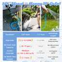 Cupohus RV Water Hose 35FT with Strain Relief Ends, Kink-Resistant Drinking Water Hose, 5/8''ID Potable Food Grade Hose with Storage Strap for RV, Marine, Camper, Truck, Car, Garden (Blue)