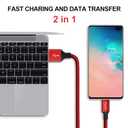 etguuds USB A to USB C Cable 5-Pack (3/3/6/6/10 ft), Fast Charging Type C Charger Cord for iPhone 17 16 15 Pro Max Plus Air, Samsung Galaxy S25 S24 S23 S22 S21 S20 A56 A17 A16, Pixel, Moto G, Red