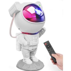 Mooyran Colorful Astronaut Galaxy Projector - Special Limited Edition Star Lights for Bedroom Astronaut Space Projector, Starry Ceiling Lamp with Timer & Remote, Adults Room Decor (Neon)