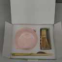 Natural Crystal Flower Matcha Set - 4 Pcs Food Grade Matcha Kit with Spouted Bowl, Matcha Whisk, Scoop and Chasen Holder - Matcha Tea Ceremony Gift for Matcha Lovers (Sakura Whisper)