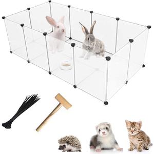 kathson Plastic Small Pet Playpen,Portable Bunny Pen,13.8" X 13.8" Rabbit Cage DIY Metal Enclosure Yard Outdoor & Indoor Fence for Cat Guinea Pig Hedgehogs Kitten Rat(12 Panels) kathson Plastic Small Pet Playpen,Portable Bunny Pen,13.8" X 13.8" Rabbit Cage DIY Metal Enclosure Yard Outdoor & Indoor Fence for Cat Guinea Pig Hedgehogs Kitten Rat(12 Panels)