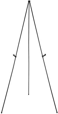 Amazon Basics Easel Display Stand, Instant Floor Poster, Lightweight, Collapsible and Portable with Tripod Base, Black Steel (supports 5 pounds)