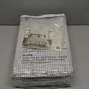 Chezmoi Collection Rene 3-Piece Boho Chic Patchwork Stripe Quilt Set - Green Gray White Plaid Candy Stripe Reversible Bedspread - Pre-Washed Cotton Lightweight Coverlet, King Size