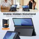 Vizvera for Samsung Galaxy Z Fold 7 Case with Magnetic Power [Hidden Kickstand][Screen Protector][Hinge Protection] Slim Shockproof Protective Phone Case for Galaxy Z Fold 7(Black)