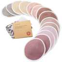Organic Nursing Pads - 14 Washable Viscose Derived from Bamboo Breastfeeding Pads, Wash Bag, Reusable Breast Pads for Breastfeeding, Nipple Pads for Breastfeeding Essentials(Plum, M 3.9")