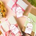 2 x 50 PCS Mother's Day Gift Tags - 2.1" x 3.5" Floral Hanging Paper Tags with String - A Little Treat for A Mom So Sweet - Happy Mother's Day Thank You Gifts Bags Wrap Party Favor - A01