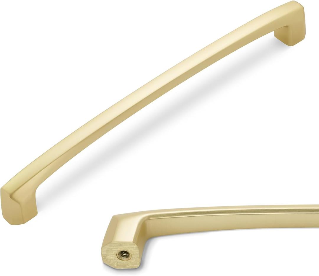 6 Pack 7.5 Inch Brushed Brass Kitchen Cabinet Handles