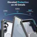 RAPTIC Shield Magnetic Case for Samsung Galaxy S25–Compatible with MagSafe, [13FT Mil-Grade Drop Protection], Durable Anodized Shockproof Aluminum Frame Slim Samsung S25 Case, Black/Grey