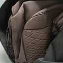 Coverado Tacoma Seat Covers, Leather Car Seat Covers Full Set Custom Fit 2005-2023 Toyota Tacoma Double/Crew Cab, Seat Covers for Cars Car Seat Protector(Brown)