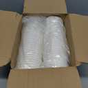 Tessco for you 32 oz 100 Pack Large Disposable Salad Bowls Deep Heavy Duty Paper Bowls Sugarcane Fiber Compostable Biodegradable Microwave Safe for Hot Cold Soup Ramen Popcorn Pasta (White Color)