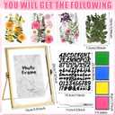 Knitgrip 10 Pcs Mother's Day Crafts DIY Kit Family Pressed Flower Handprint Frames Kits Bulk Dried Flower Frame Ink Pads Nana Mom Grandma Birthday Gifts from Son for Father's Day Gifts