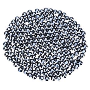 Novani Rhinestones Flatback Rhinestones Glass Gems Stones Jewels Round Gemstones Non-Hotfix Crystal for Crafts,SS16,1440 Pieces,Shiny Black