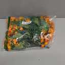 Daisy Artificial Flowers for Outdoors Winter Decoration, 6 Bundles Fake Mums Orange Silk Flowers for Outside Look Real UV Resistant Fake Plants Faux Flowers for Planter Front Door Home Indoor Urn