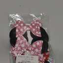 Mouse Ears Hair Bow Clips Polka Dot Barrettes for Girls Glitter Accessories Birthday Party Decorations (red & pink)